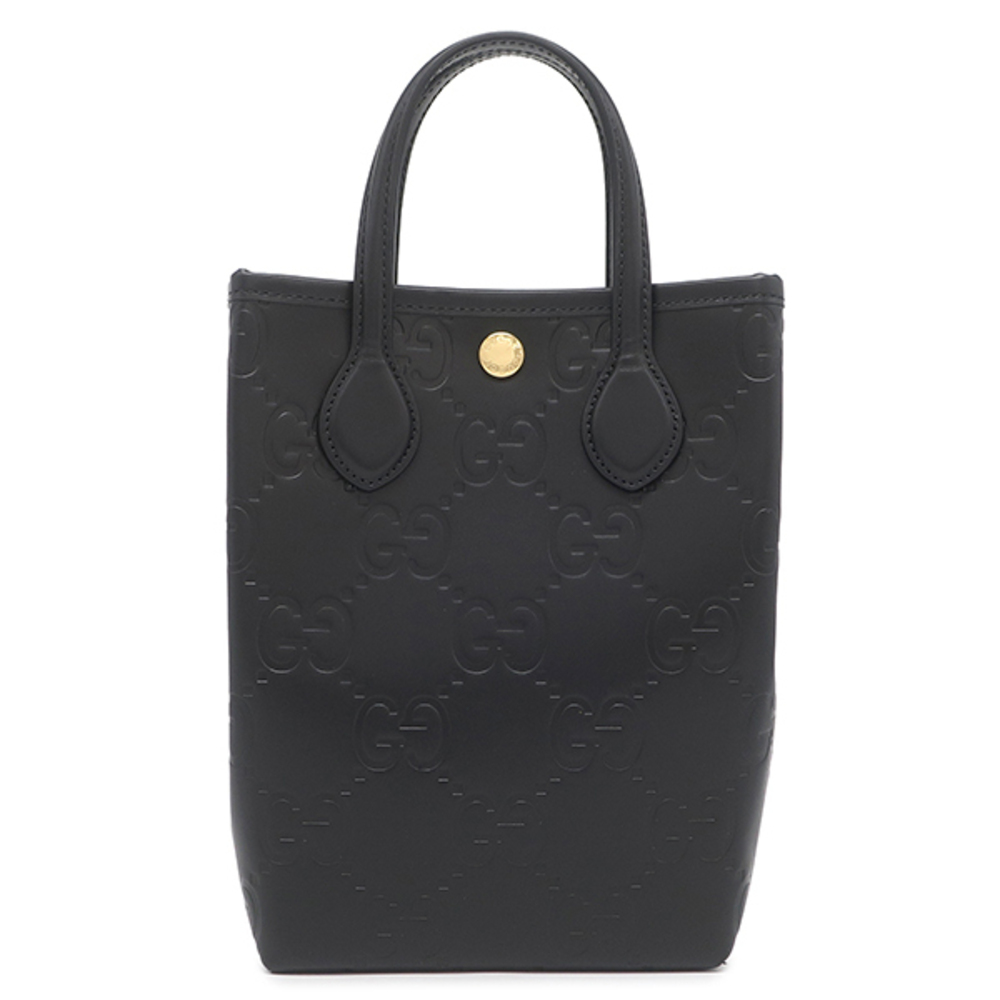 Gucci GG Super Bag Leather Black Handbag Shoulder